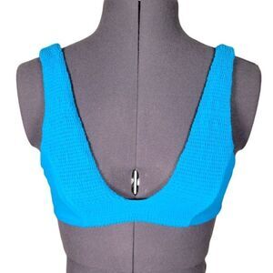 Tori Praver Shirred Bikini Top Sz XS